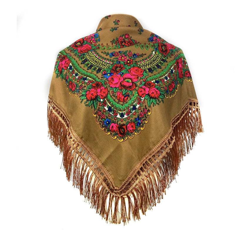 Bandana Cotton - Ethnic Fringed Headband Bandana Babushka Headwrap