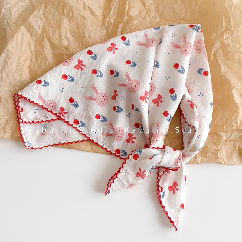Cotton Linen Square Scarf  58  - Ascot Neck Scarf review and price