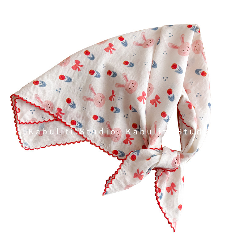 Cotton Linen Square Scarf  58  - Ascot Neck Scarf review and price