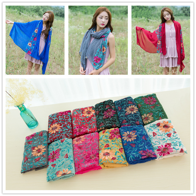 2026 Plain Embroider Floral Vi - Bandana Cotton review and price