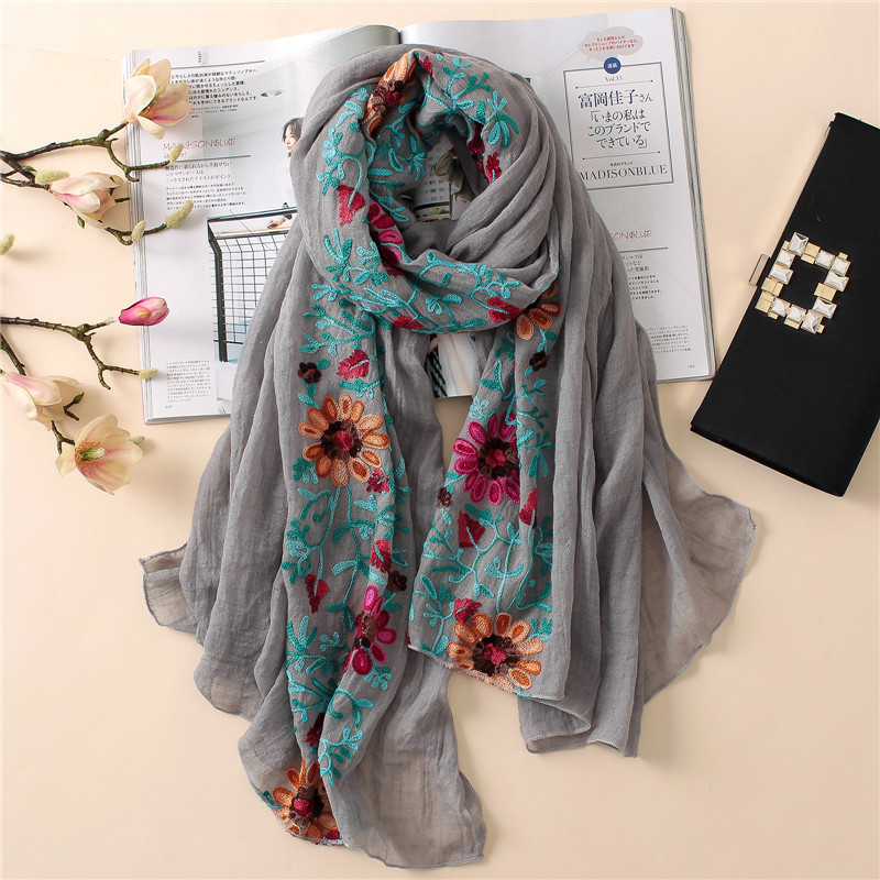 2026 Plain Embroider Floral Vi - Bandana Cotton review and price