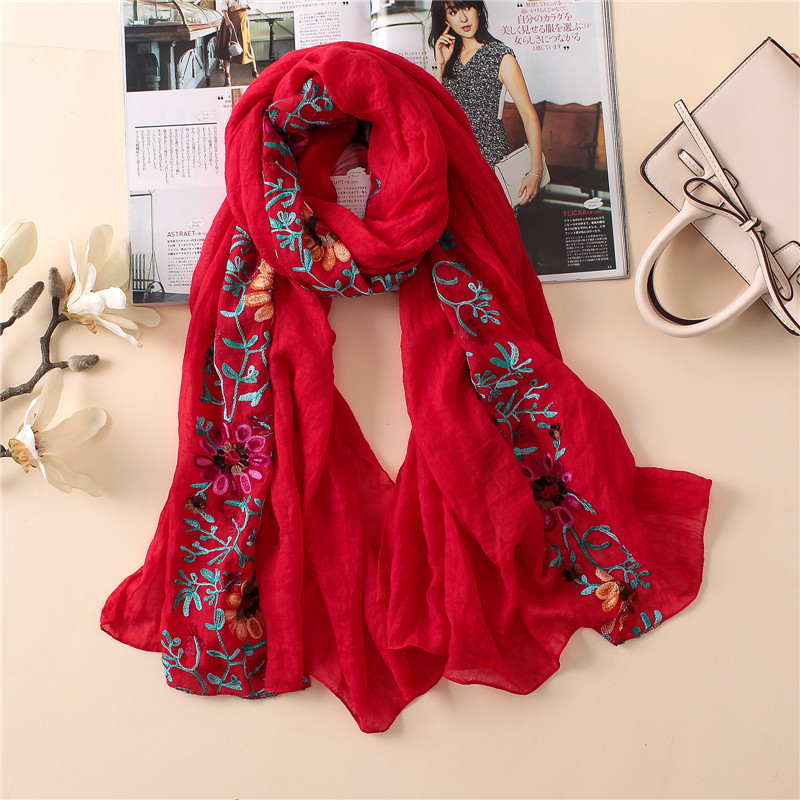 2026 Plain Embroider Floral Vi - Bandana Cotton review and price