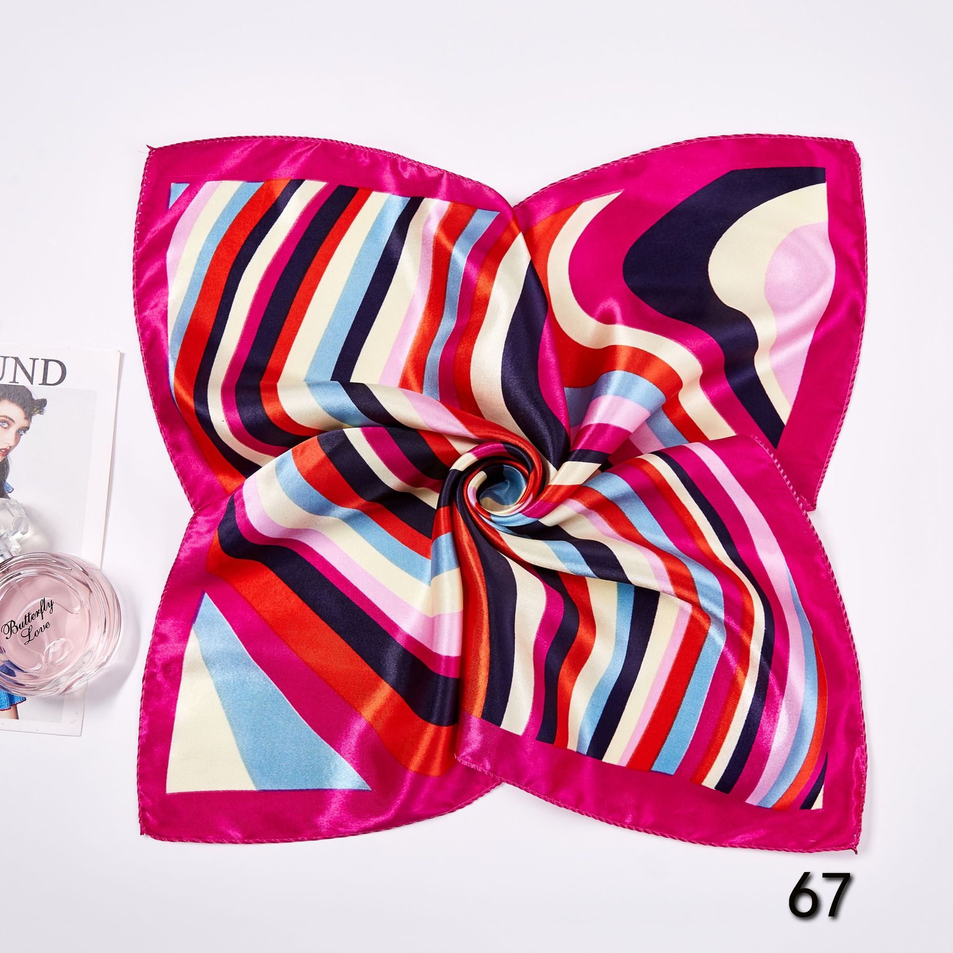 50*50cm Square Silk Scarves Sc - Ascot Neck Scarf review and price