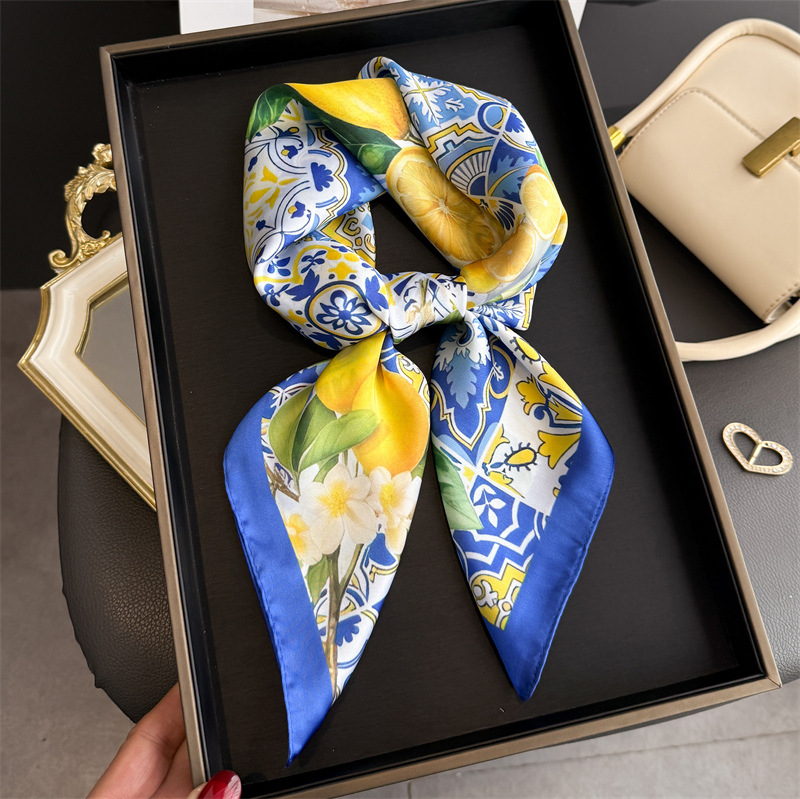 2026 New Fruit Print Silk Squa - Ascot Neck Scarf review and price