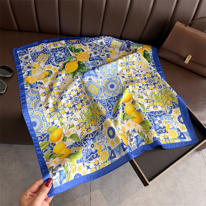 2026 New Fruit Print Silk Squa - Ascot Neck Scarf review and price