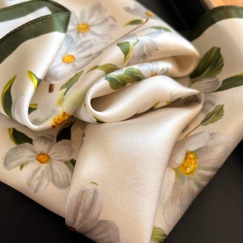 Luxury 100% Silk Square Scarf  - Ascot Neck Scarf review and price