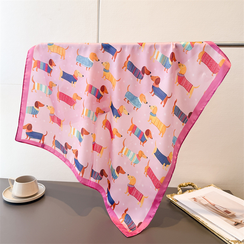 Ladies Cotton Dog Printed Squa - Bandana Cotton review and price