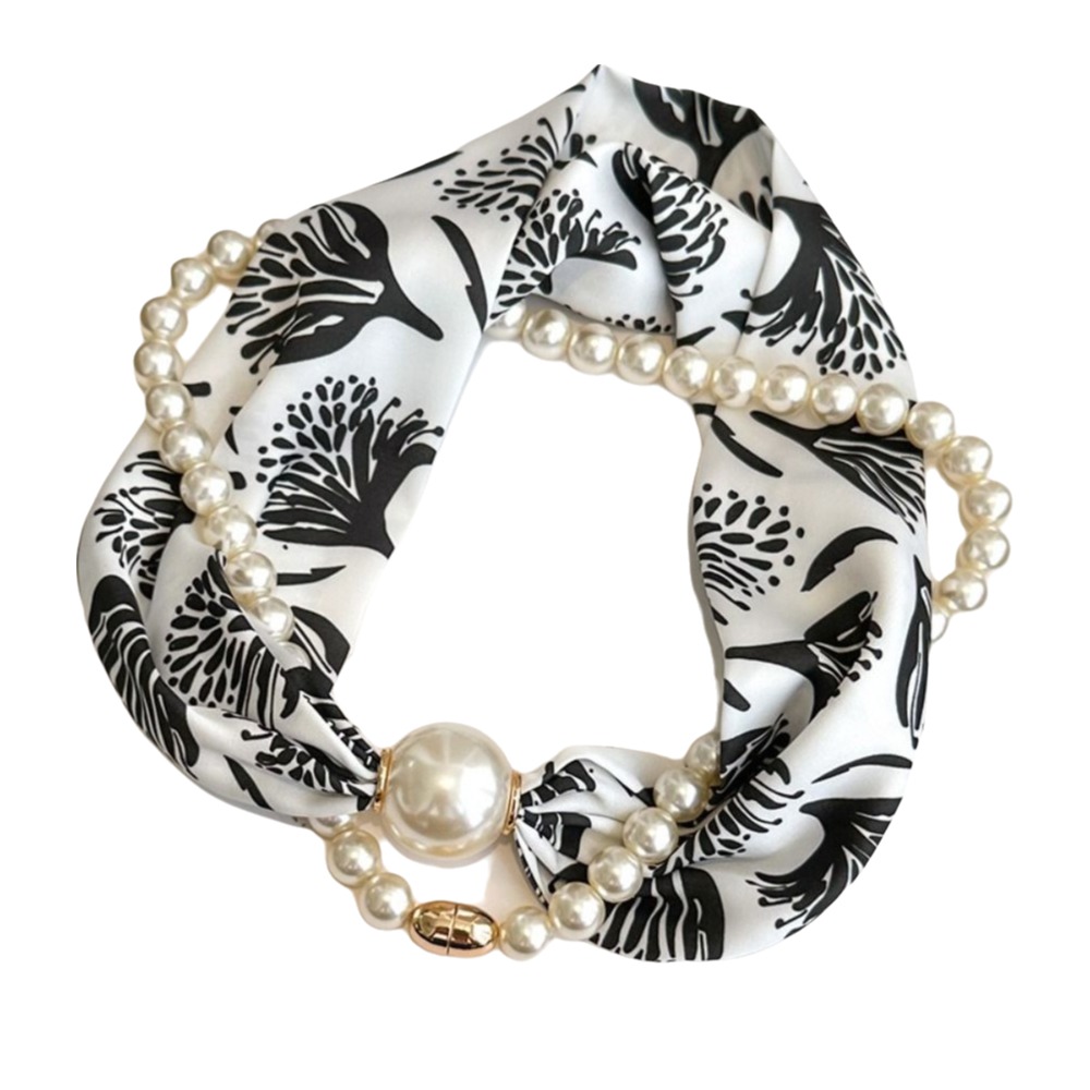 Silk Material Magnetic Pearl S - Ascot Neck Scarf review and price