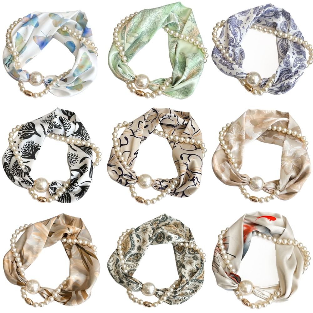 Silk Material Magnetic Pearl S - Ascot Neck Scarf review and price
