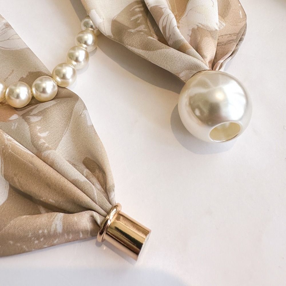 Silk Material Magnetic Pearl S - Ascot Neck Scarf review and price